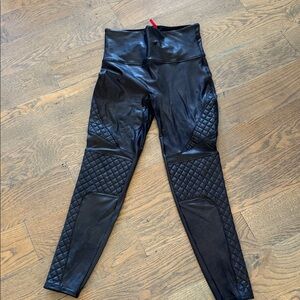 SPANX Black Leather Look Pants